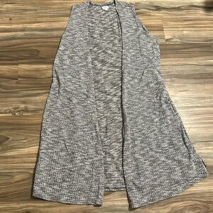 Lularoe Joy navy blue and white longline vest size XL NWOT